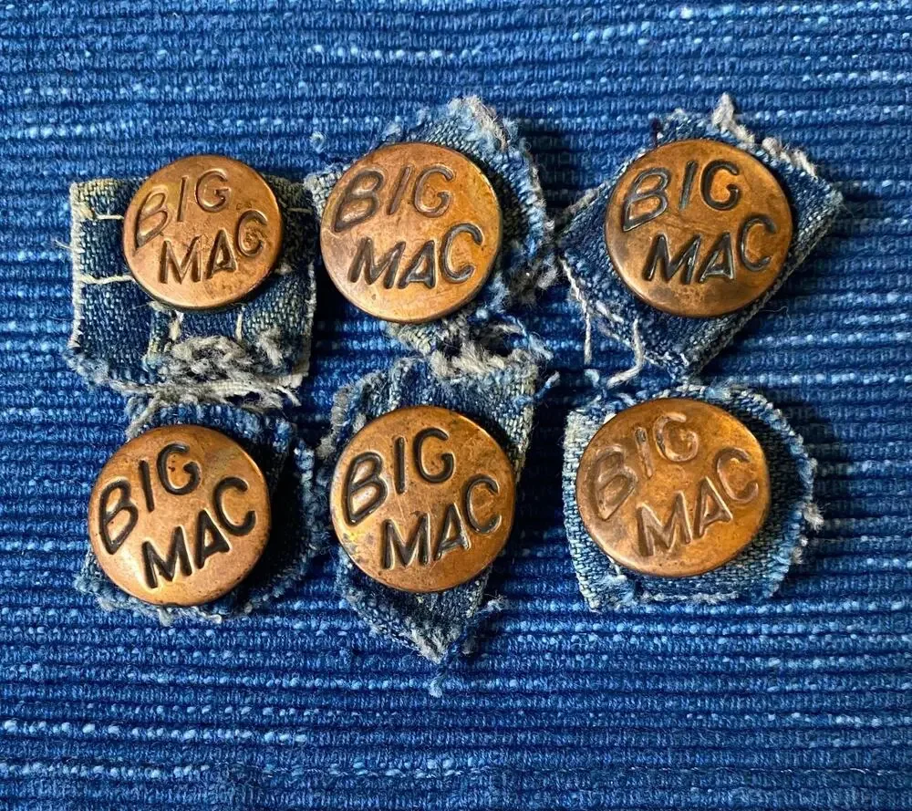 Vintage Big Mac Workwear Copper Rivet Button Lot 87B